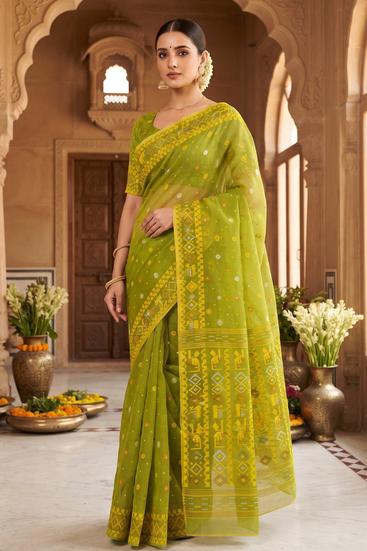 Moonloom Bengal Jamdani Saree