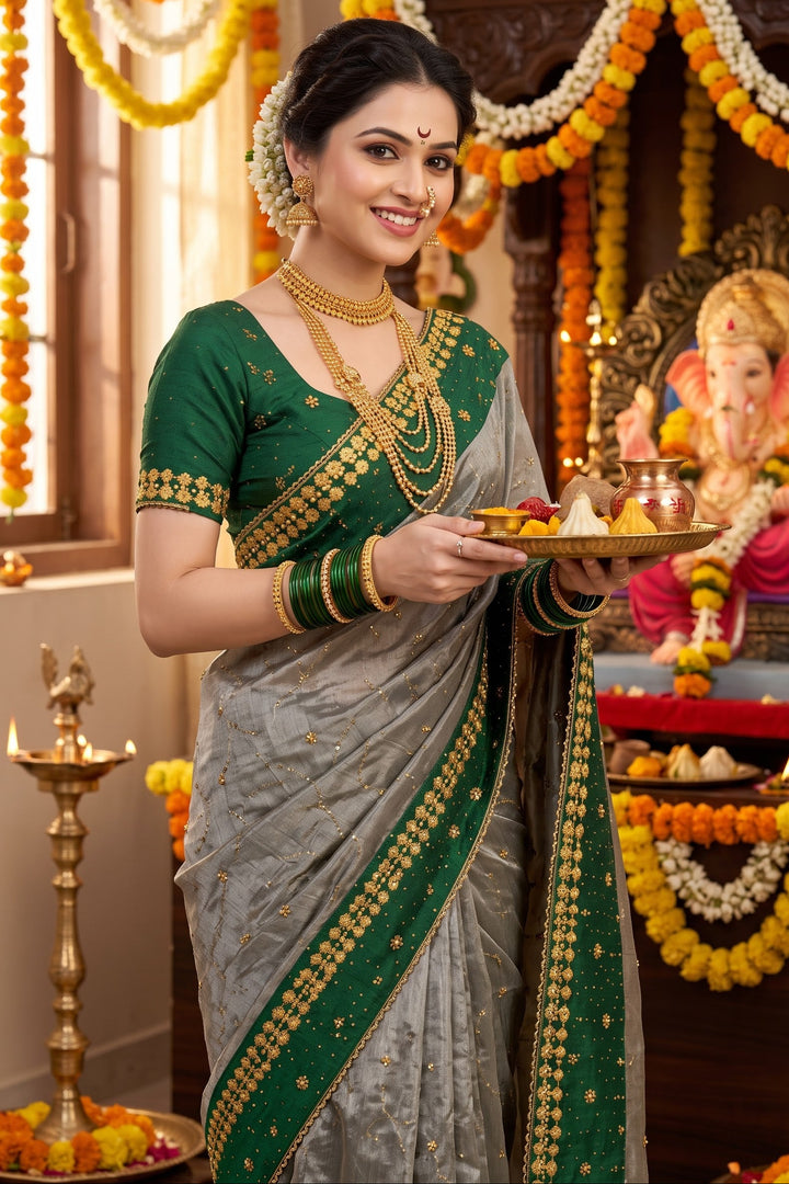 Jhankar Elegance Tissue Banarasi Silk Saree
