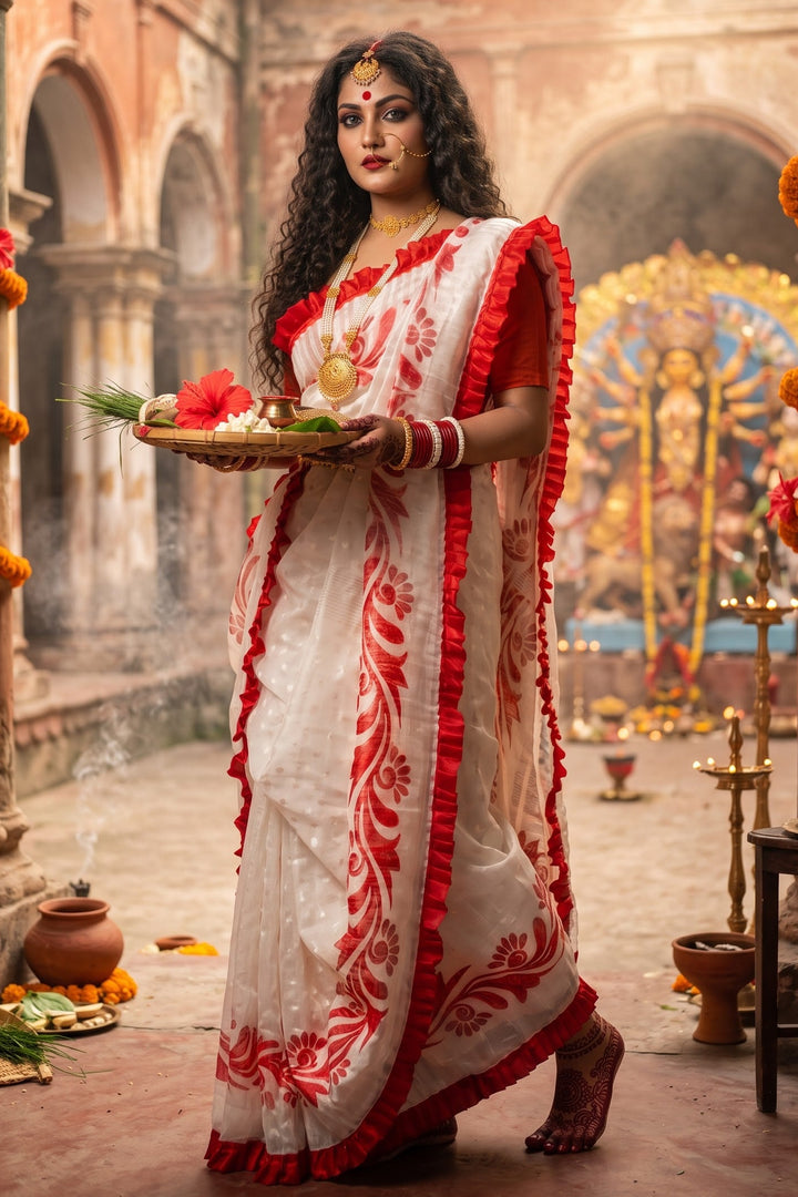 Pushpanjali Special Jamdani Saree