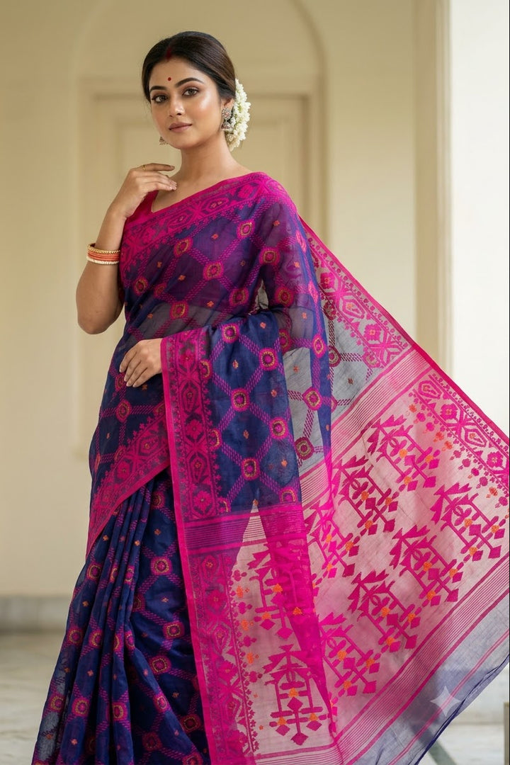 Pujar Shaj Bengal Jamdani Saree