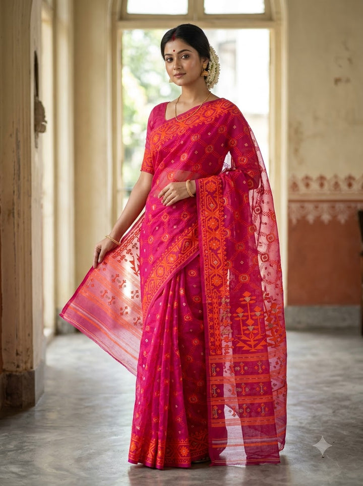 Pujar Shaj Bengal Jamdani Saree