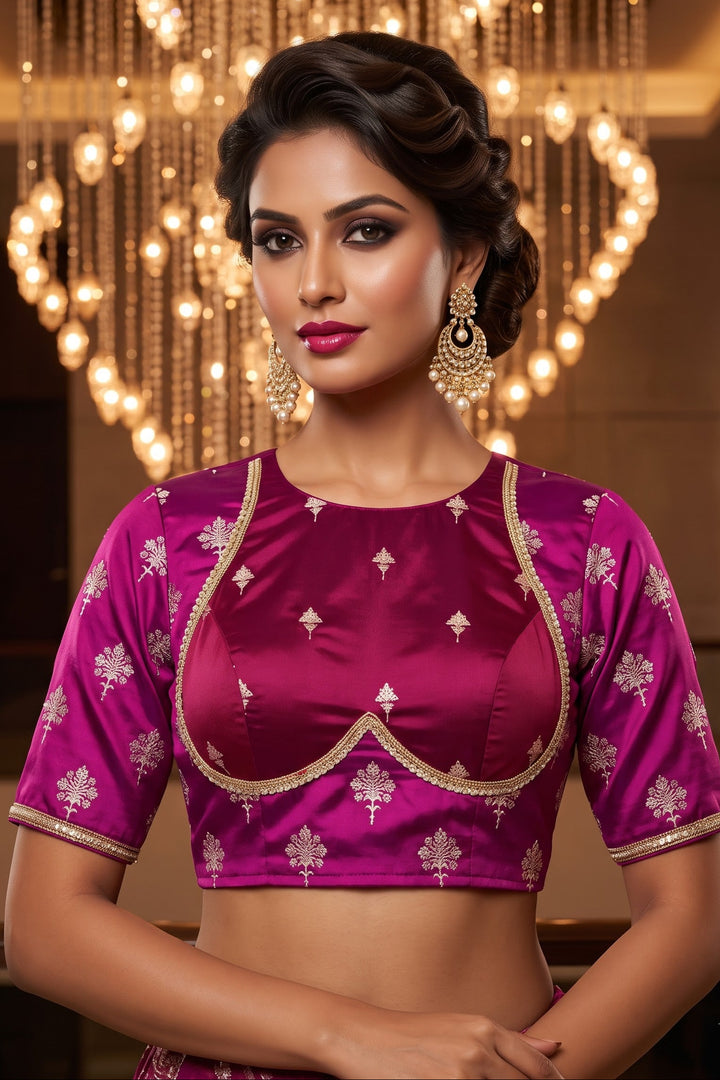 Sunehri Adaa Mashru Banarasi Silk Blouse