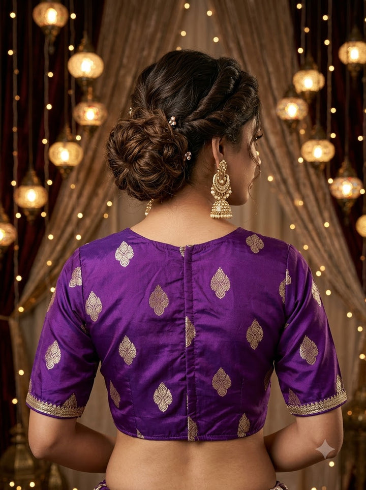 Sunehri Adaa Mashru Banarasi Silk Blouse