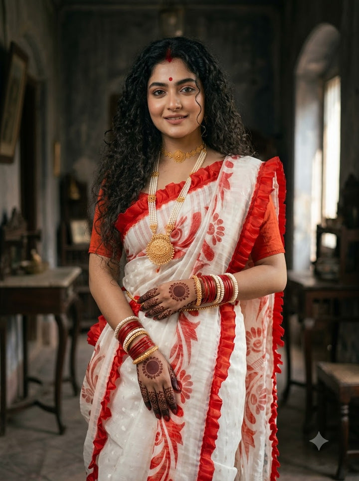 Pushpanjali Special Jamdani Saree