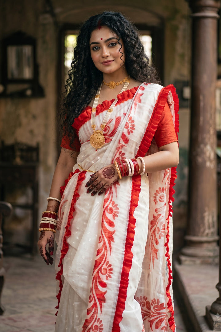 Pushpanjali Special Jamdani Saree