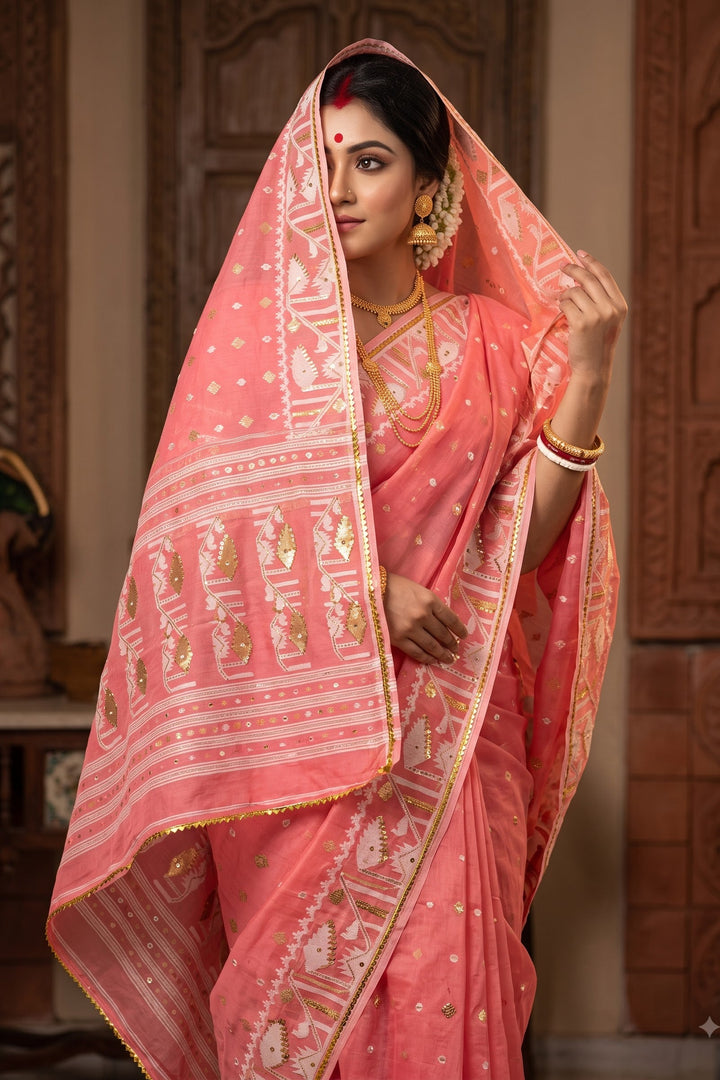 Sonar Alo  Katdana Jamdani Saree