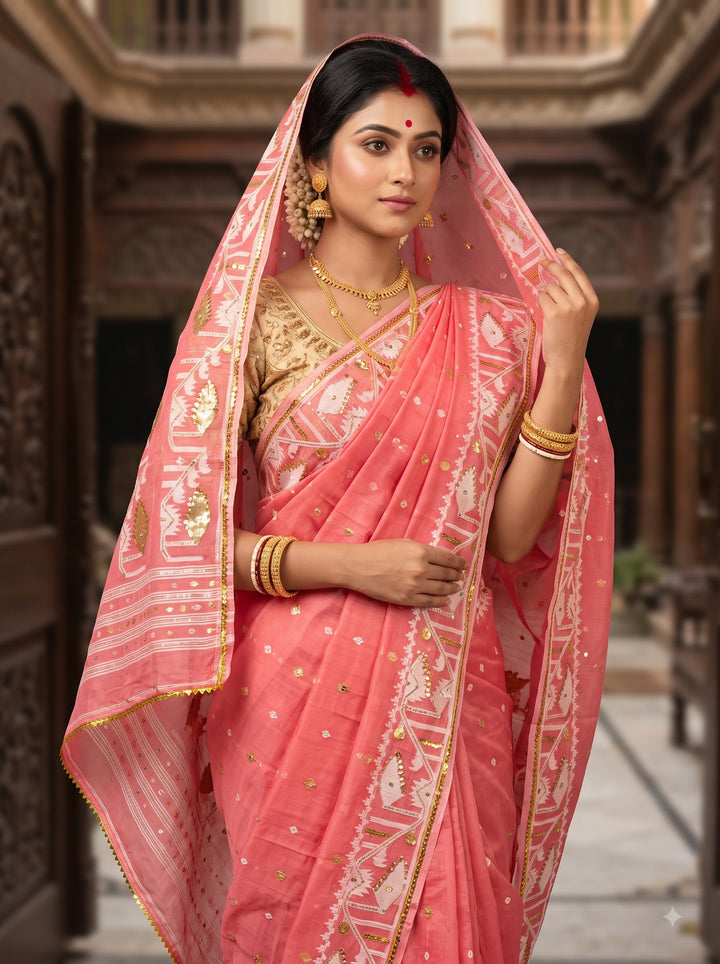 Sonar Alo  Katdana Jamdani Saree