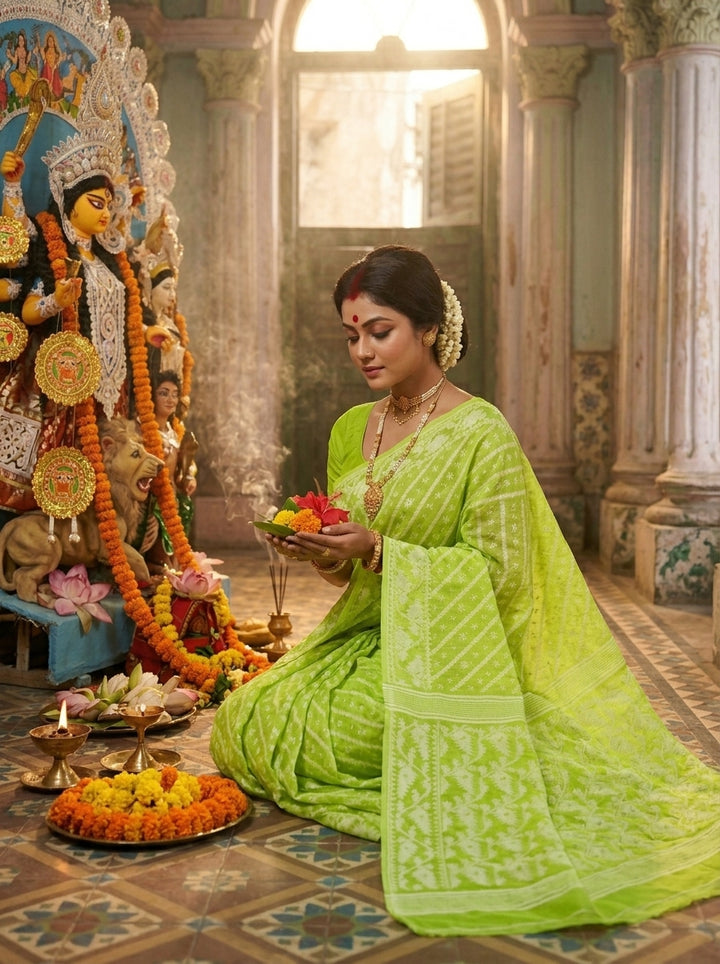 Bangaliyana Jamdani Saree