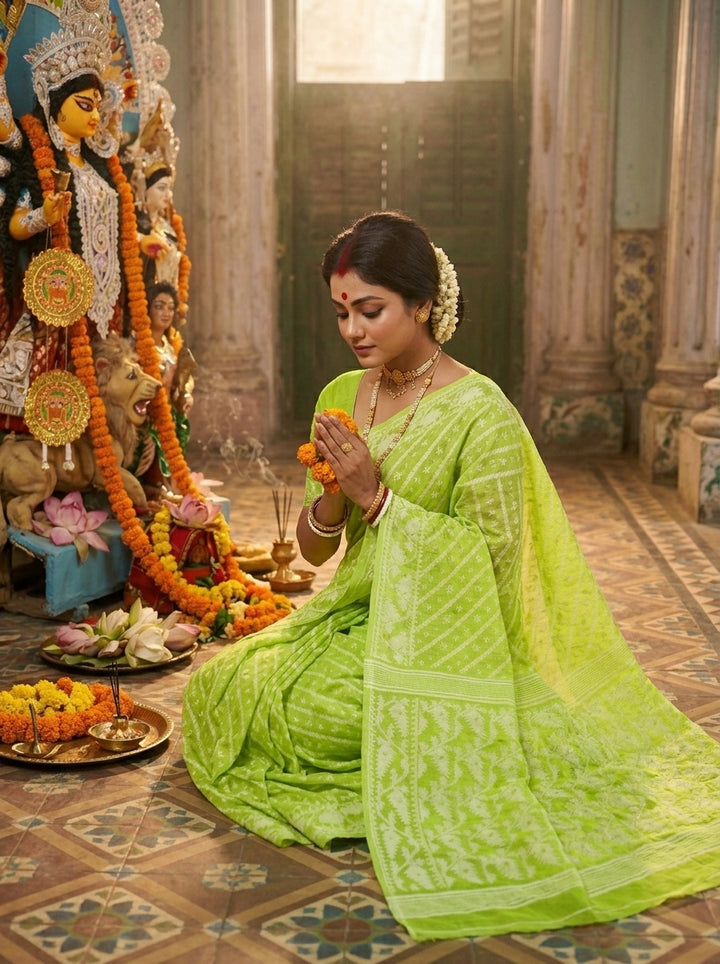 Bangaliyana Jamdani Saree