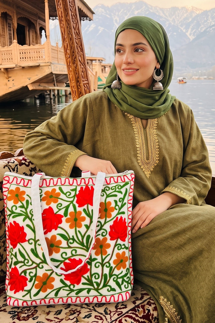 Threads of Wonder - Embroidered Tote Bag