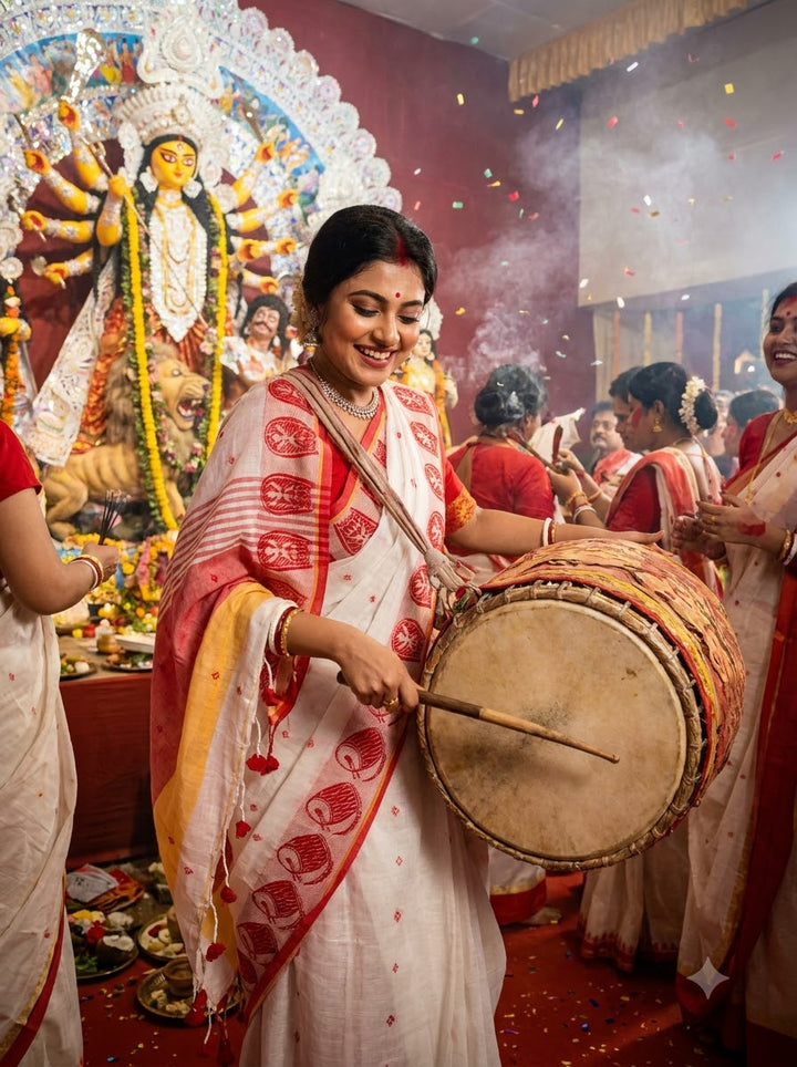 Dhak And Kulo Special khadi Cotton Saree