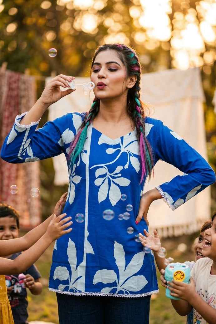 Happiness Bubble-Pure Cotton Kurti