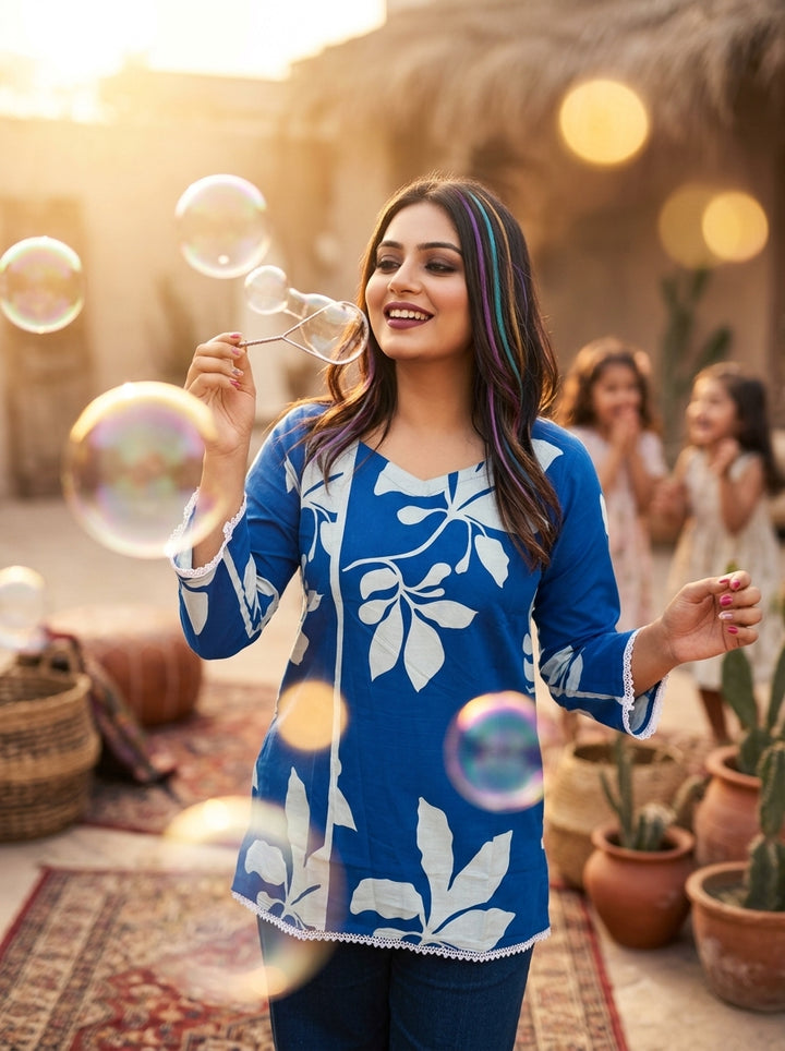 Happiness Bubble-Pure Cotton Kurti