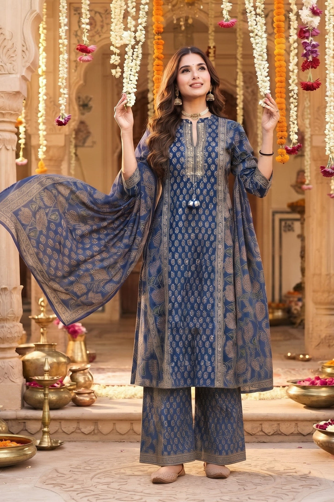 Aavira Ethnic - Cotton Kurti Set
