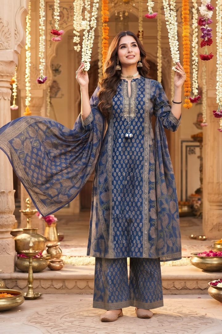 Aavira Ethnic - Cotton Kurti Set