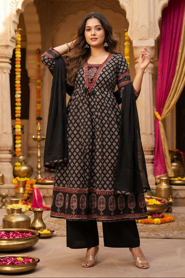 Luna Grace Cotton Kurti Set