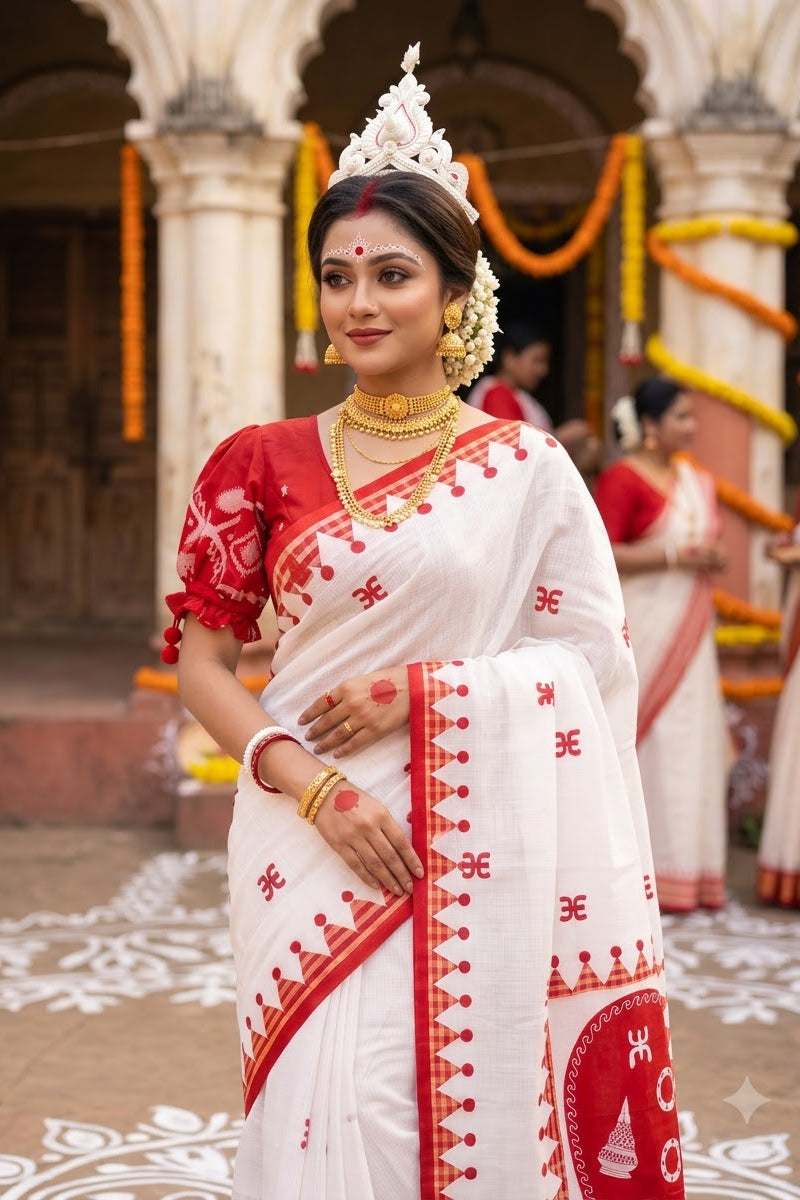 Shubhanjali Sacred Hour Designer Saree Blouse Combo