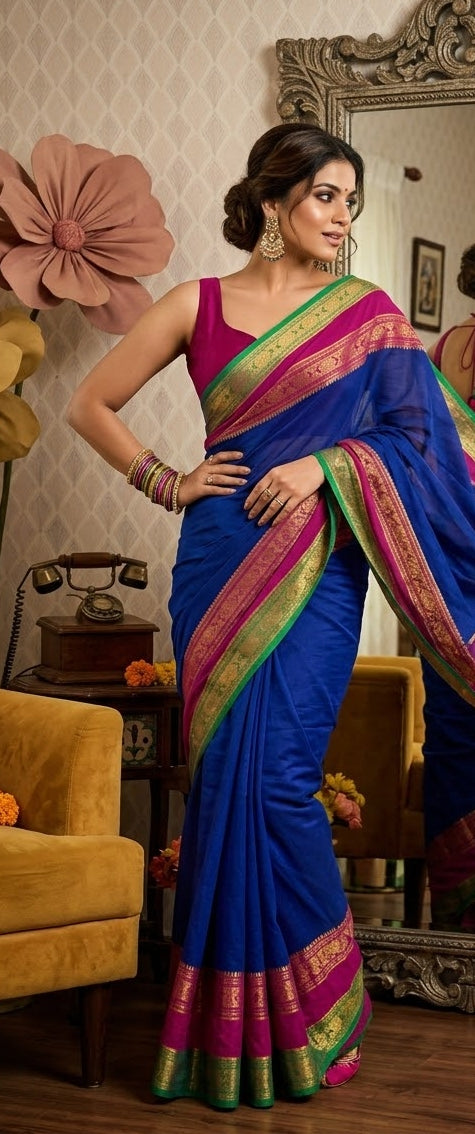 Shari Shundori Mul Cotton Saree  🌸