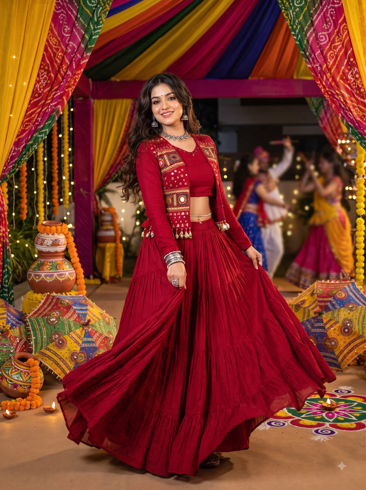 Rang Ki Roshni Cotton Mirror Work Lehenga
