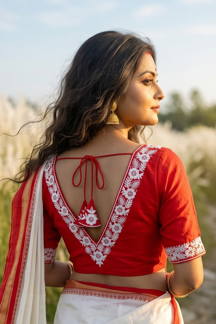Mahalaya Prabhat Designer Blouse