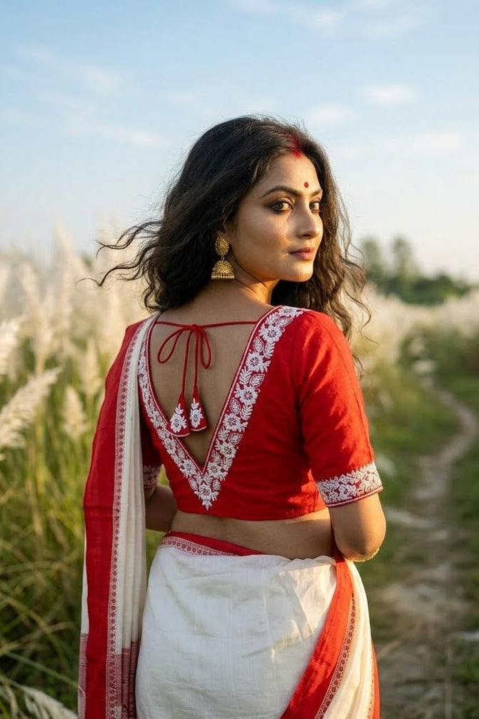 Mahalaya Prabhat Designer Blouse