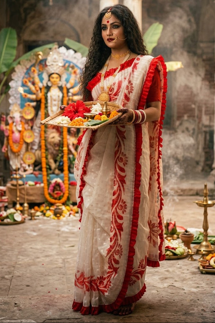 Pushpanjali Special Jamdani Saree