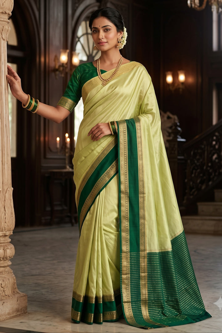 Royal Enchantress Mysore Crepe Silk ( Semi ) Saree