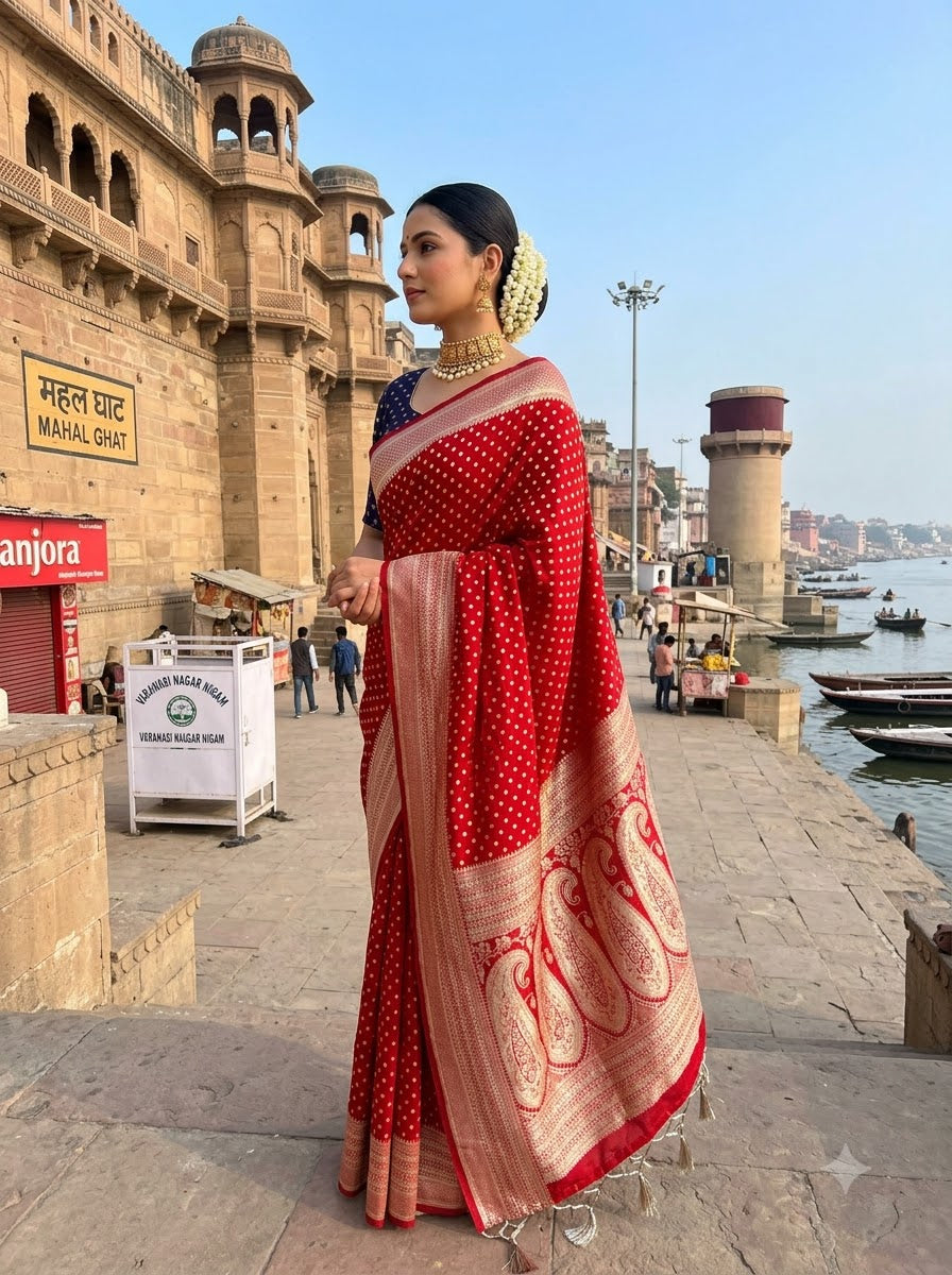 The Queen You Are Crepe Khaddi Silk Saree