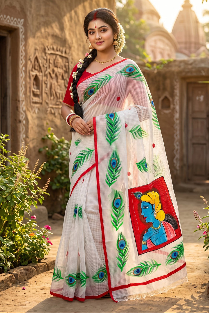 Gopalika Hand Painted Resham Kota Saree