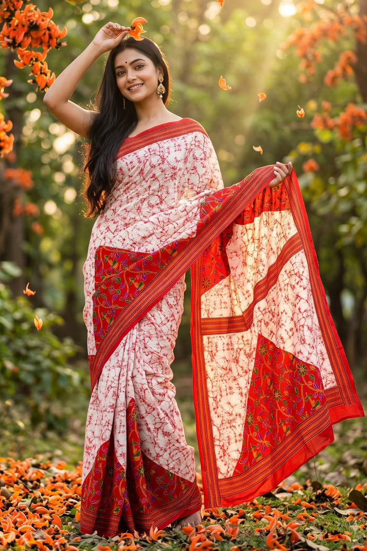 Trikon Ranga Fancy Silk Saree
