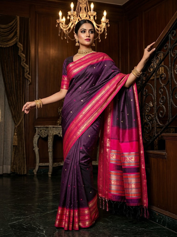 An Affair with Royalty Premium Semi Assam Silk Saree