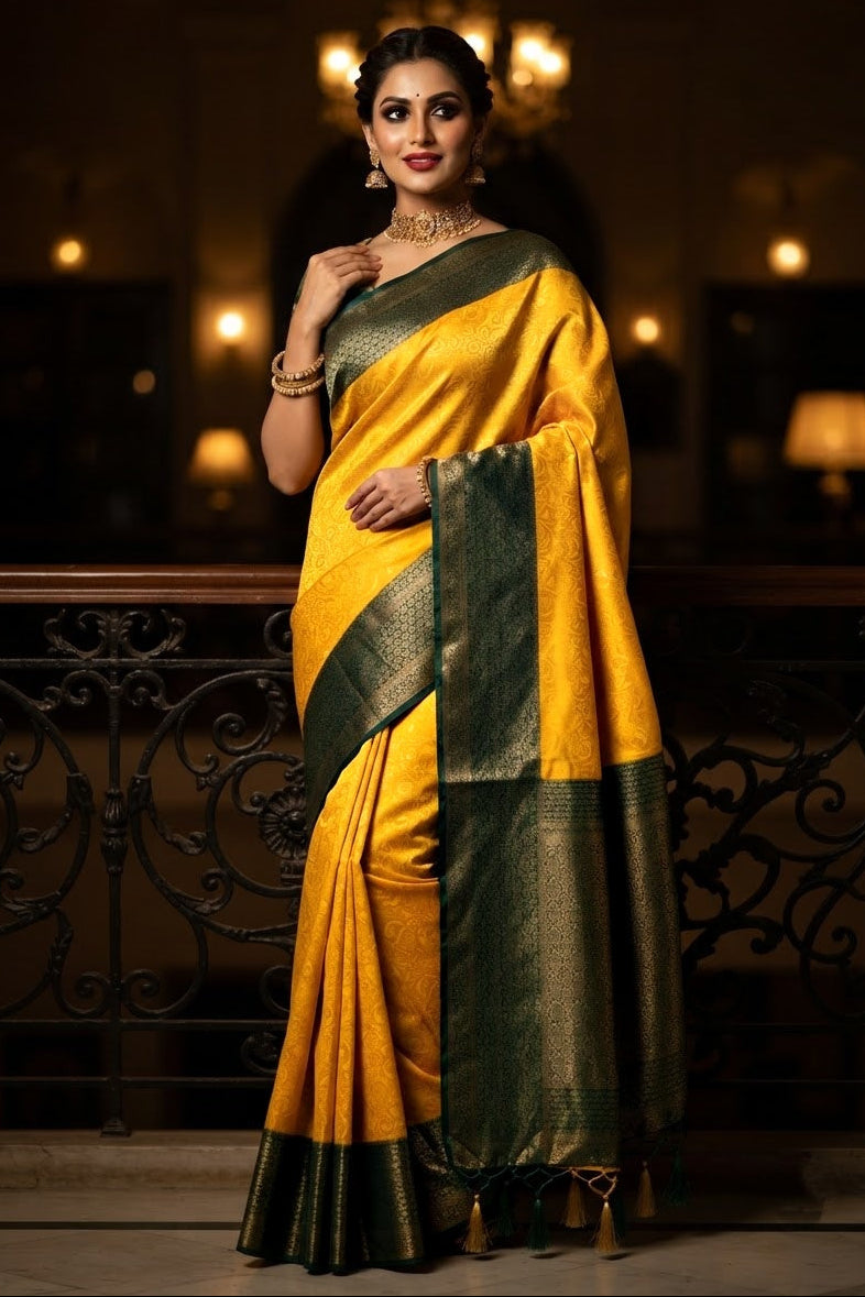 The Throne You Deserve Crepe Khaddi Silk Saree