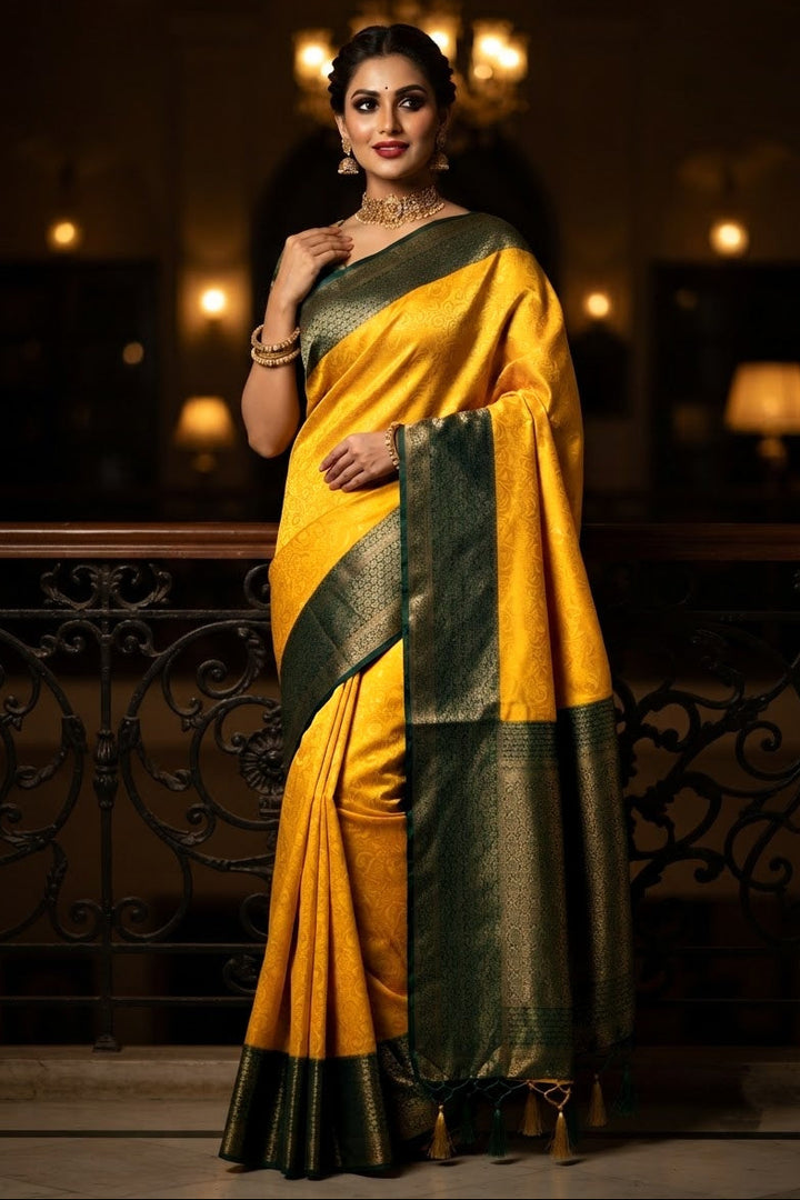The Throne You Deserve Crepe Khaddi Silk Saree