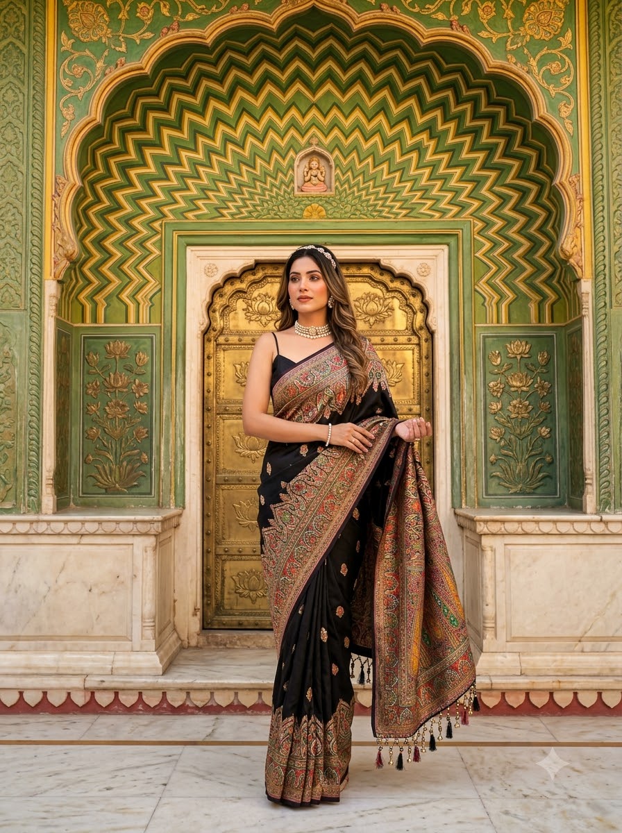 The Story of Her Pashmina Silk Saree