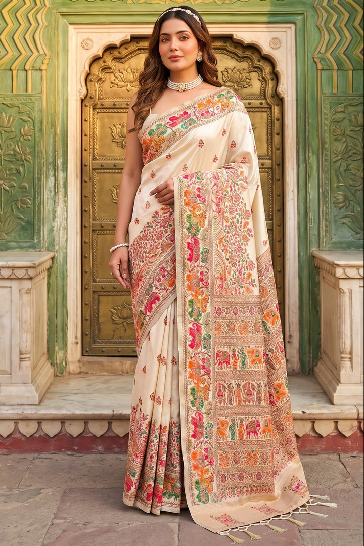 The Story of Her Pashmina Silk Saree
