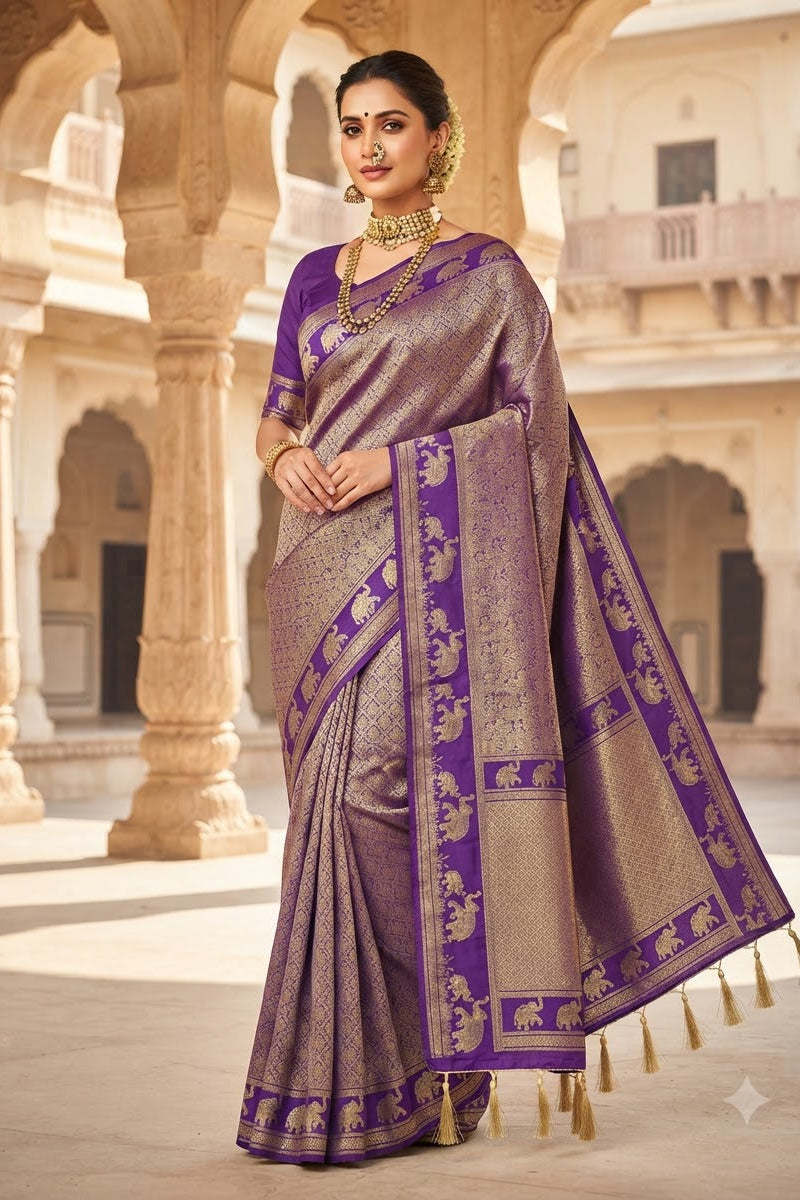 Peshwa Legacy Designer Banarasi Khadi Silk Saree
