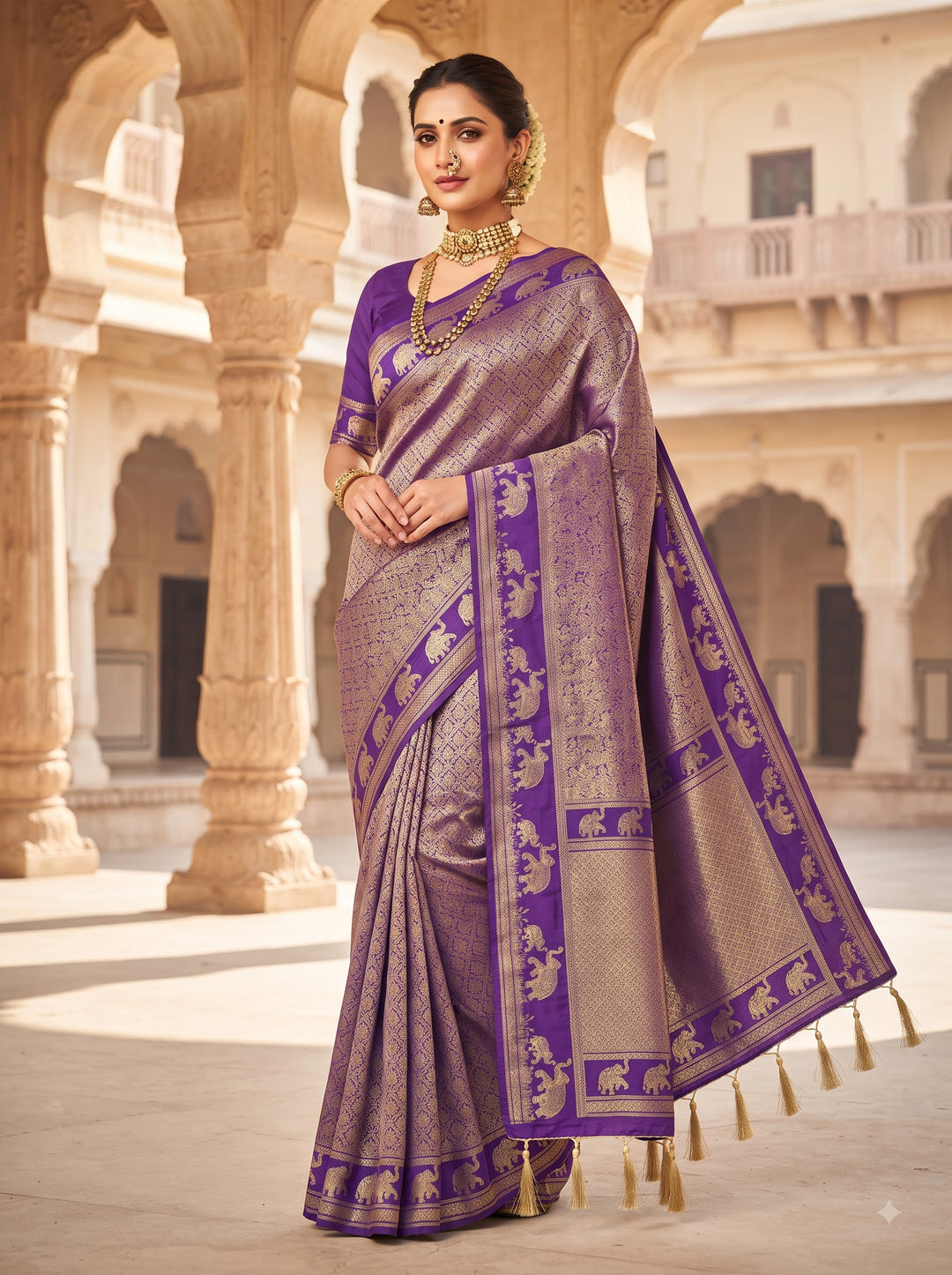Peshwa Legacy Designer Banarasi Khadi Silk Saree