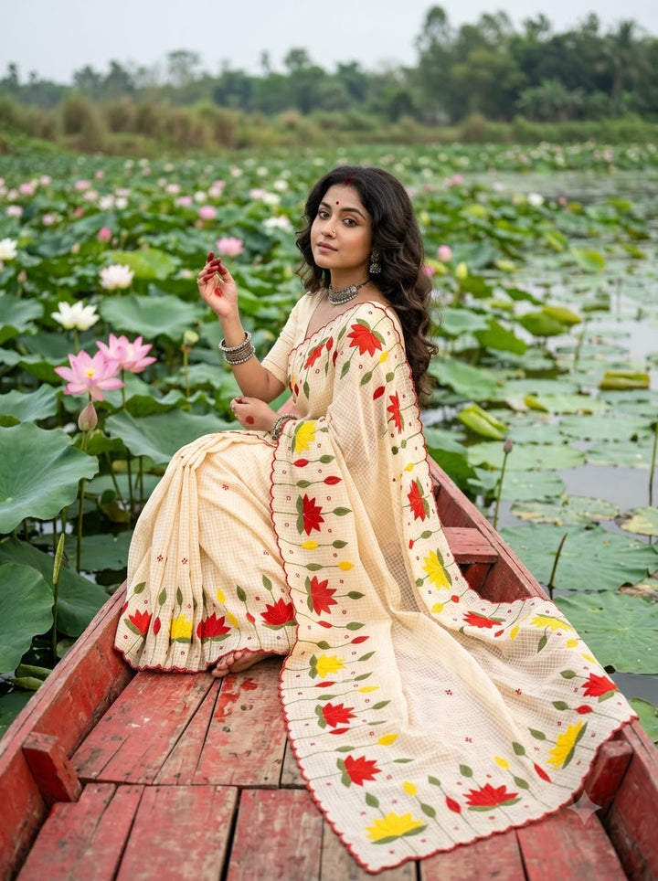 Padyo Pata Kota Applique Saree