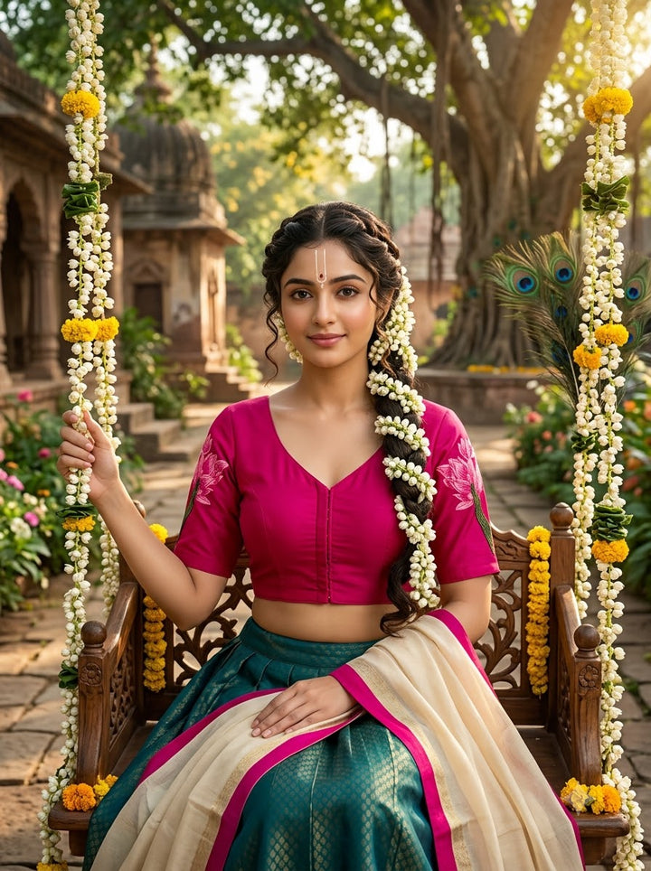 Shyam Sakhi Designer Embroidered Blouse