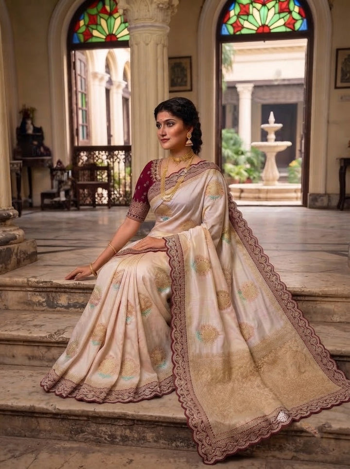 Sophisticated Elegance – Premium Dola Silk (Blended) Saree