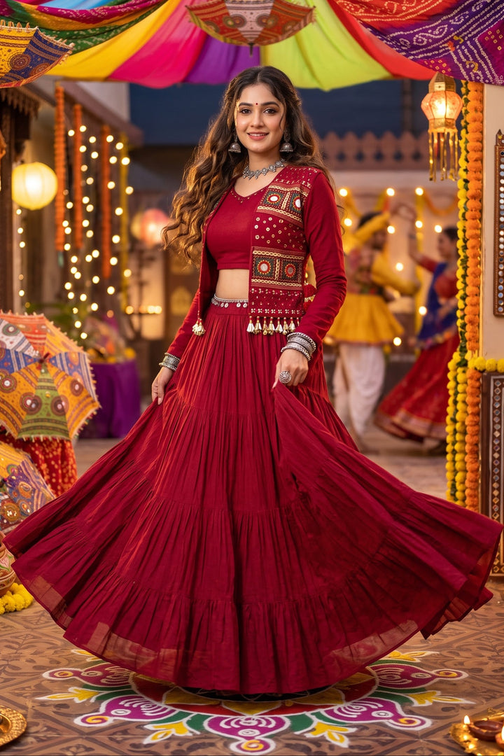 Rang Ki Roshni Cotton Mirror Work Lehenga