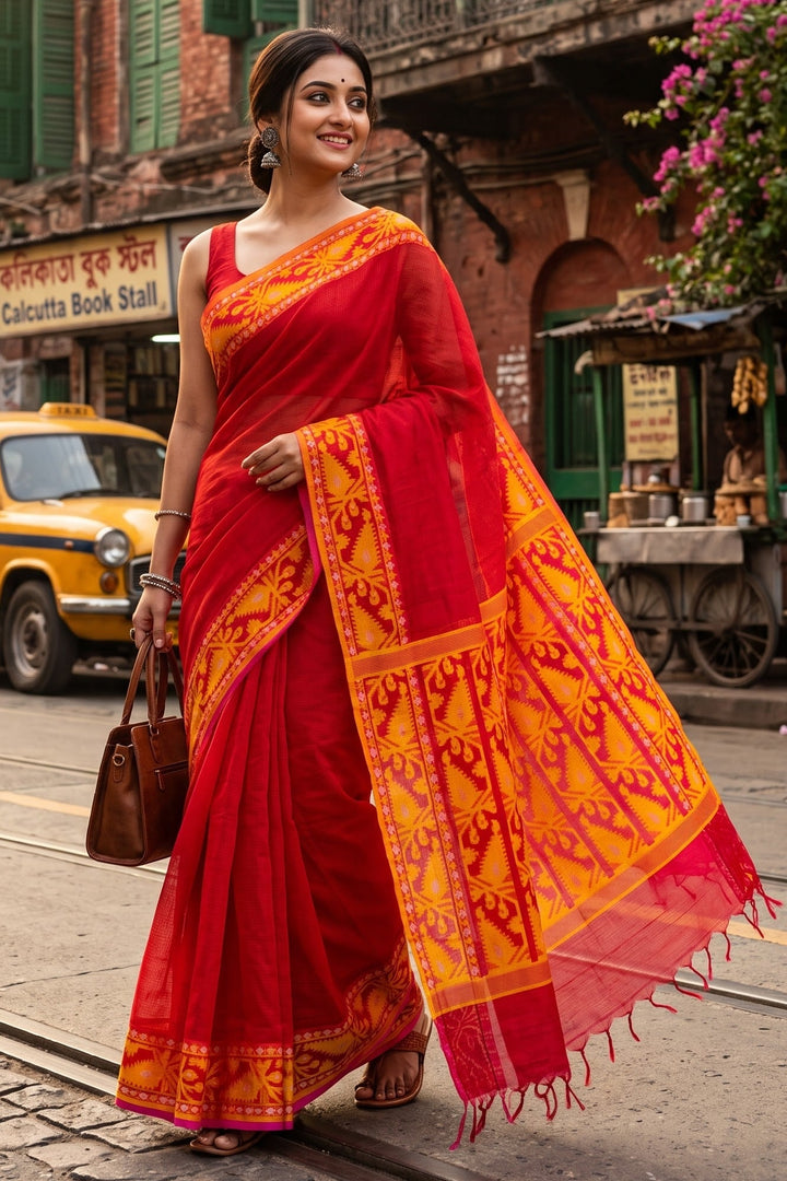 Prothom Boishakh(প্রথম বৈশাখ) Premium Kota Jamdani Saree