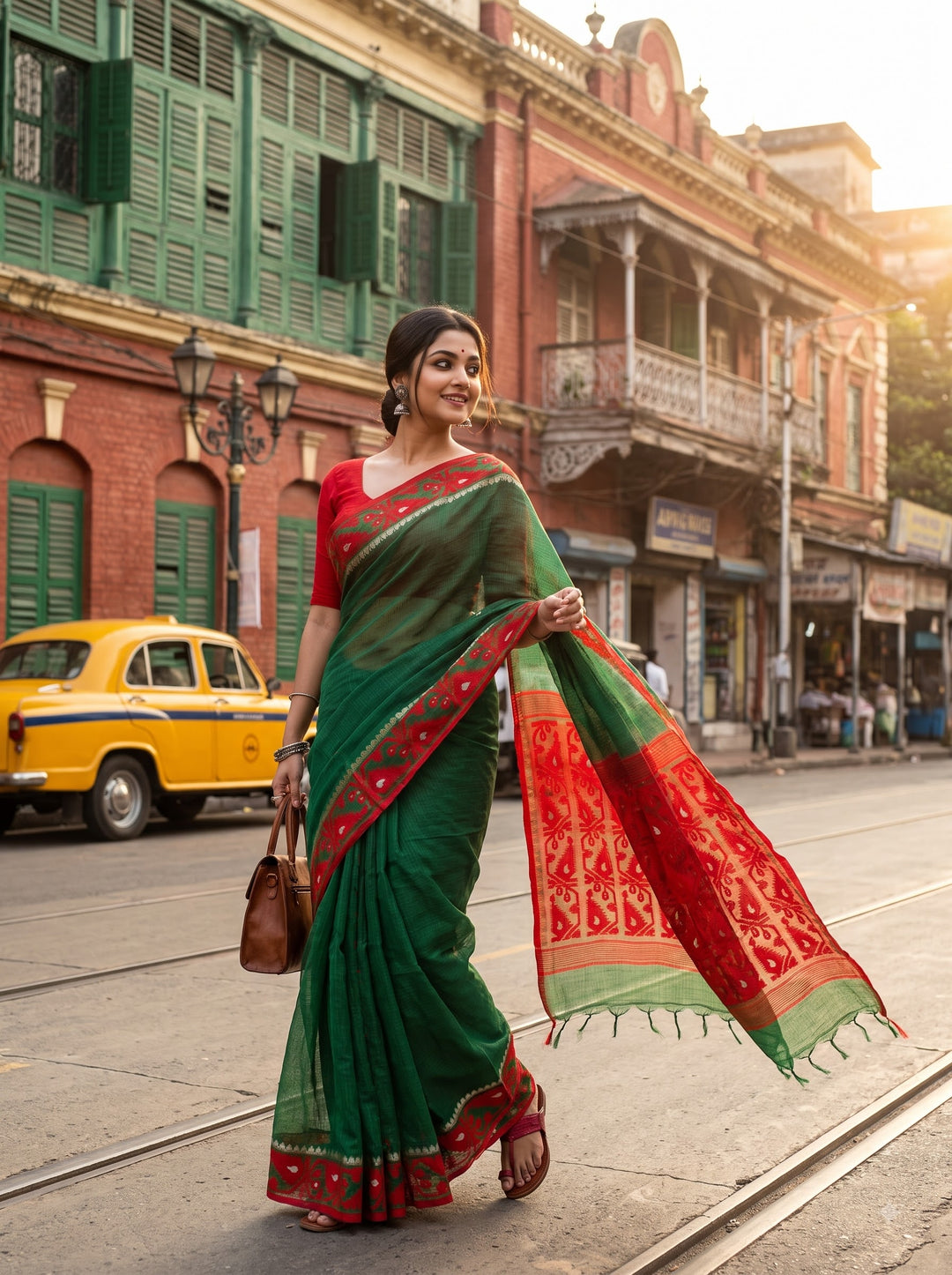 Prothom Boishakh(প্রথম বৈশাখ) Premium Kota Jamdani Saree