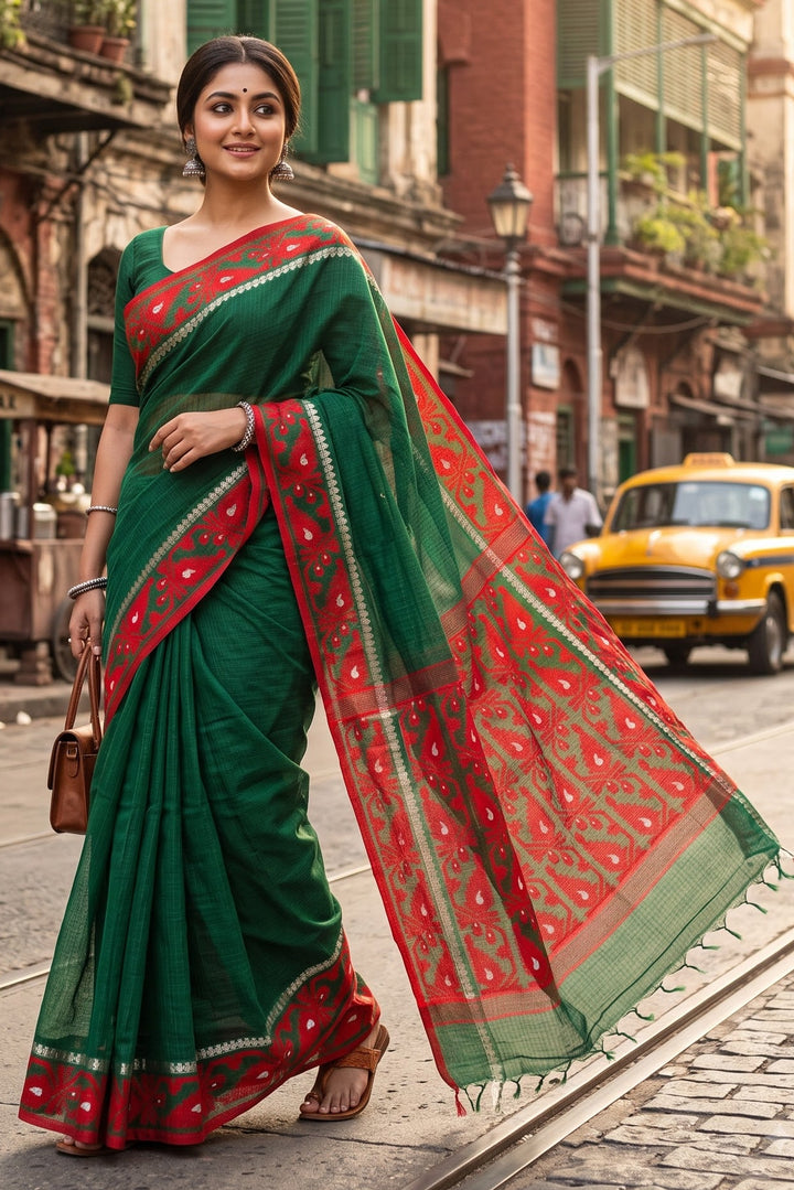 Prothom Boishakh(প্রথম বৈশাখ) Premium Kota Jamdani Saree