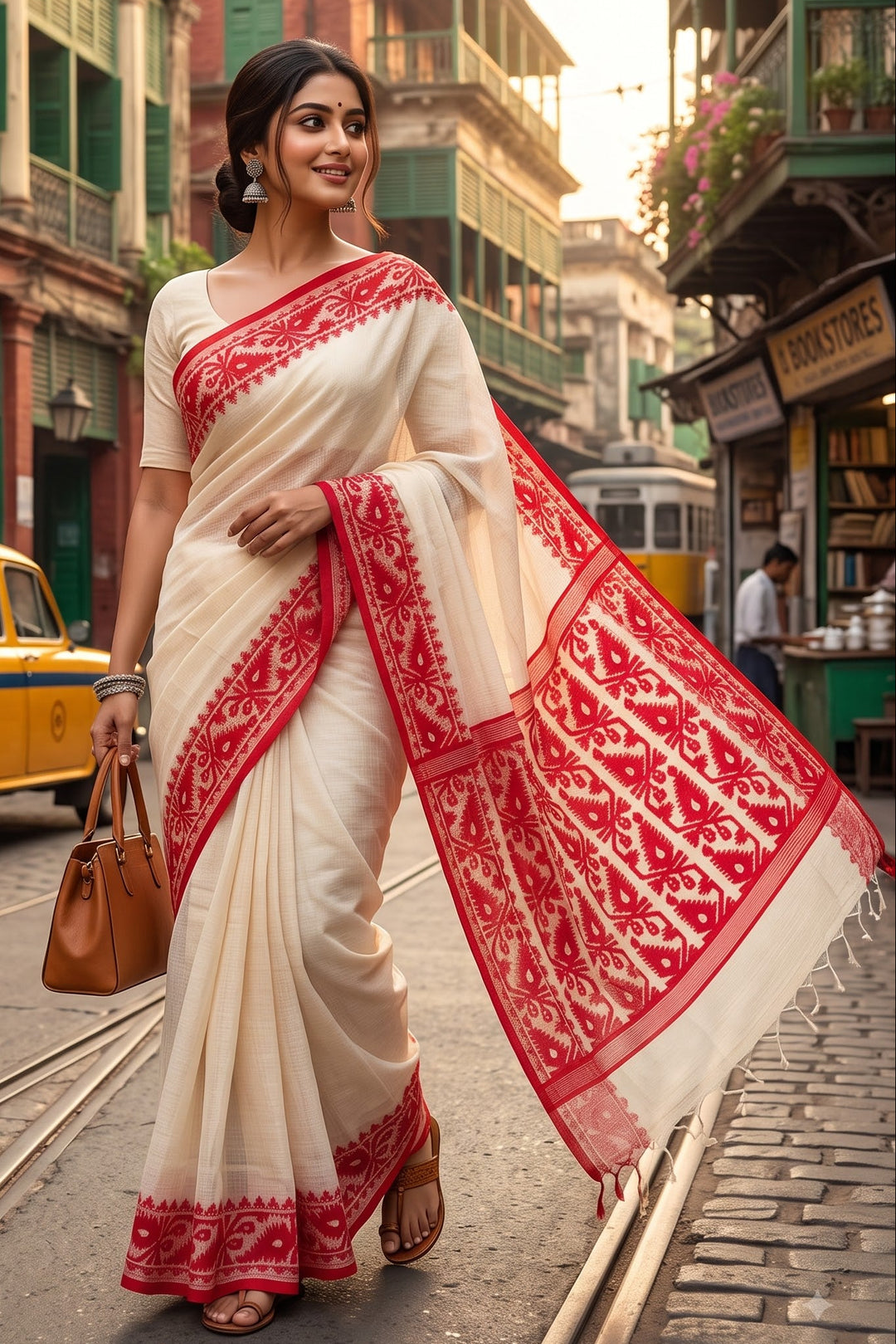 Prothom Boishakh(প্রথম বৈশাখ) Premium Kota Jamdani Saree