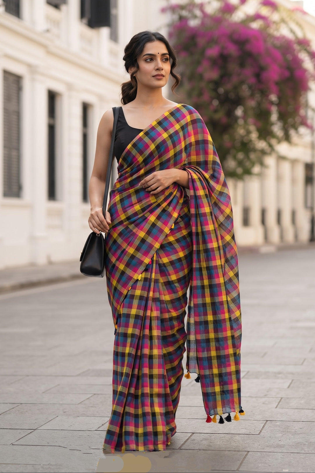 Saptaranga Khadi Cotton Saree 12