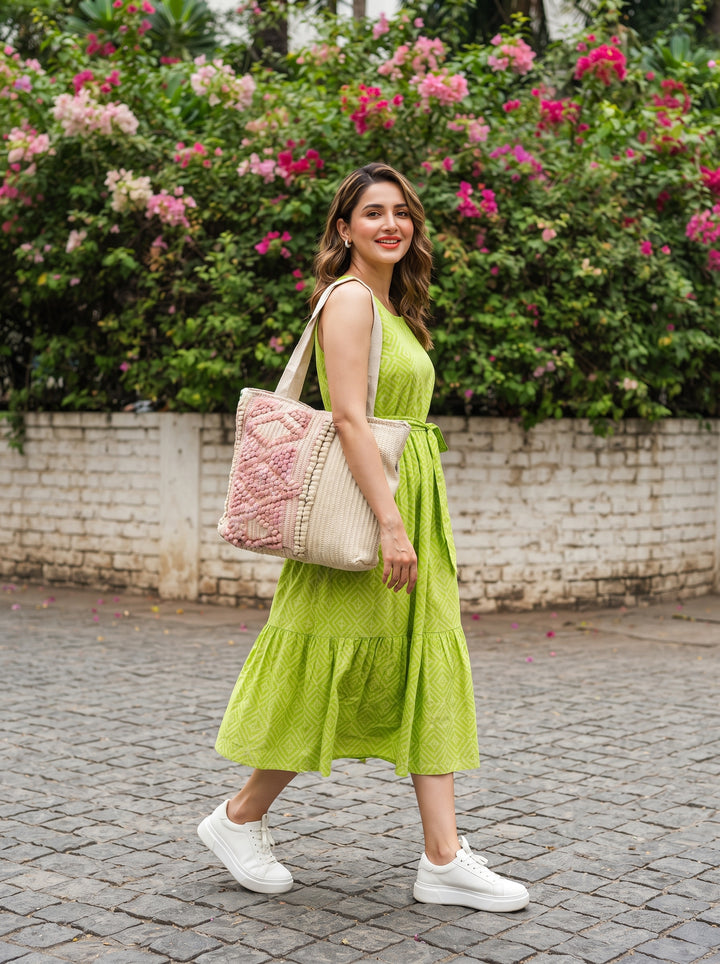 Living My Story - Textured Cotton Tote Bag