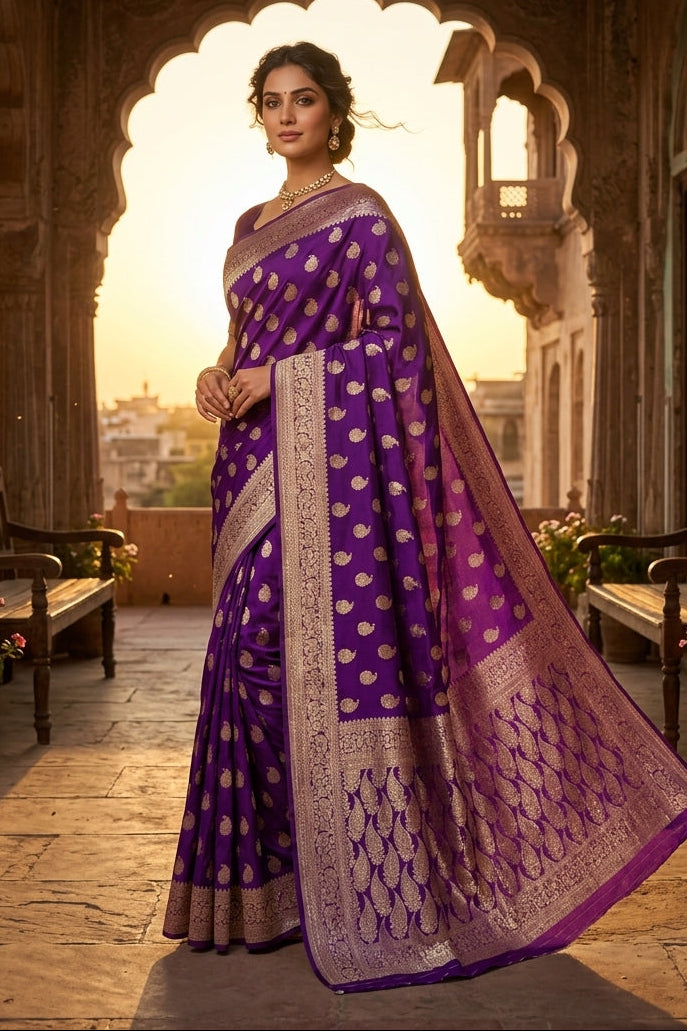 Drizzle Of Grace Gajji Silk Saree