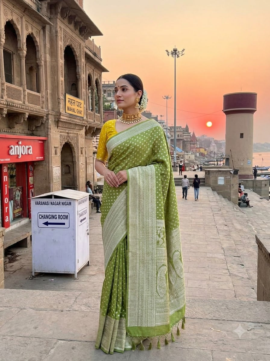 The Queen You Are Crepe Khaddi Silk Saree