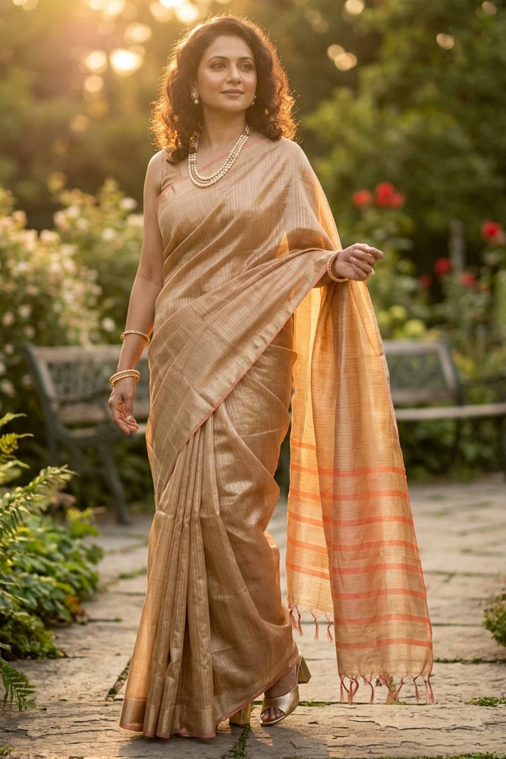 Pampering The Tissue Silk Saree